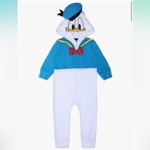 Blue and White Donald Duck Onesie Coverall Costume Disney